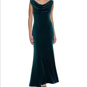 Vince Camuto Cowlneck Velvet Gown